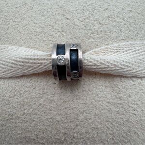 Pandora Retired Sparkling Abstract CZ Clip Charm 790291CZ ALE